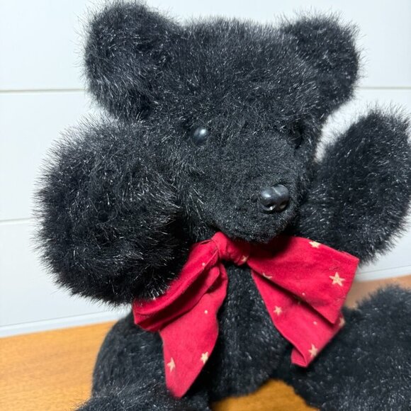 Artist Original Soft Black Fur Fully Jointed 17" Plush Bear by Lorraine Smoker - Picture 8 of 13